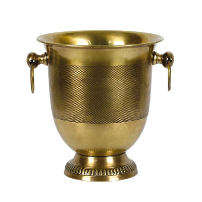 Ice Bucket - Brass Lines (Tong Excluded) - Pewter