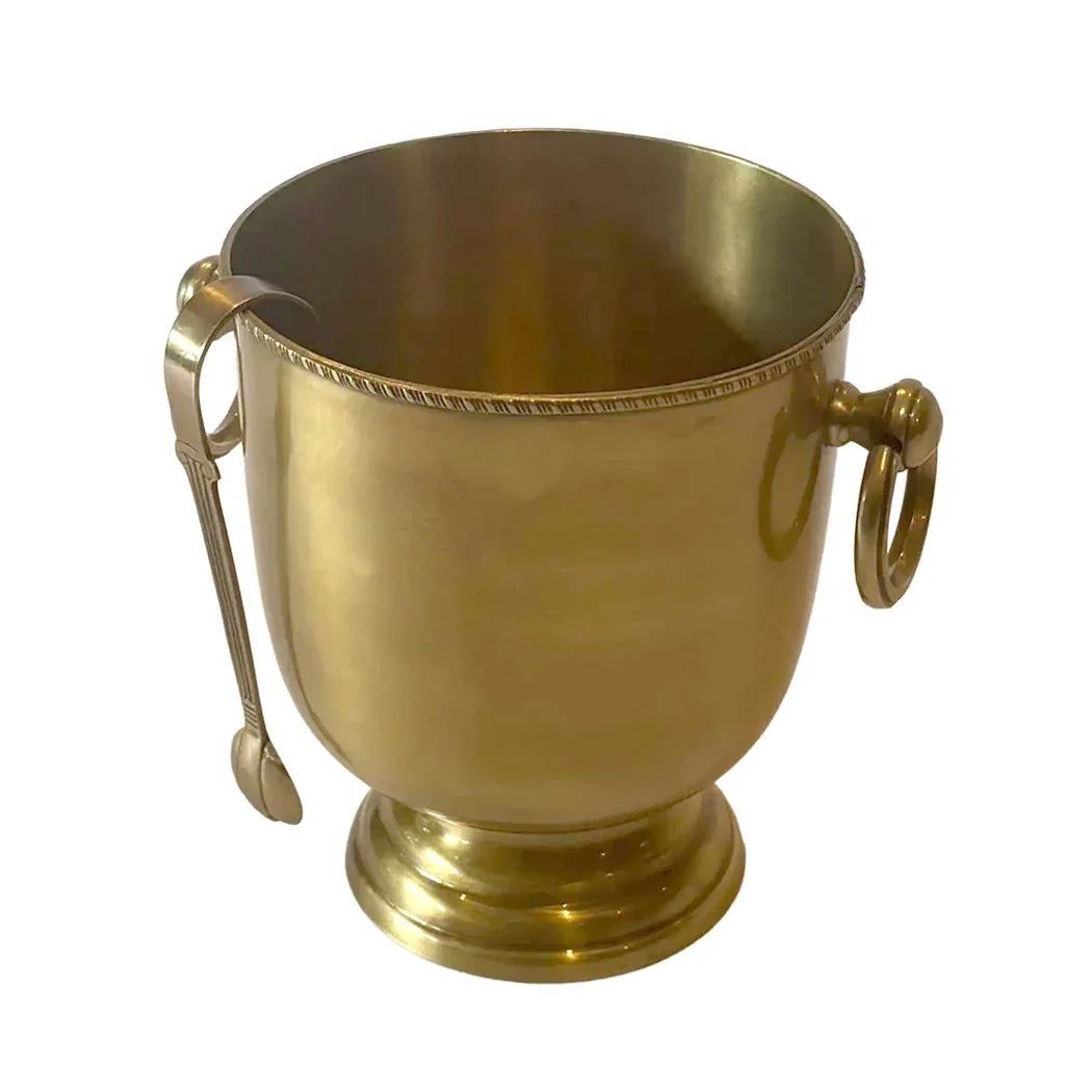 Ice Bucket - Brass Rings - Pewter