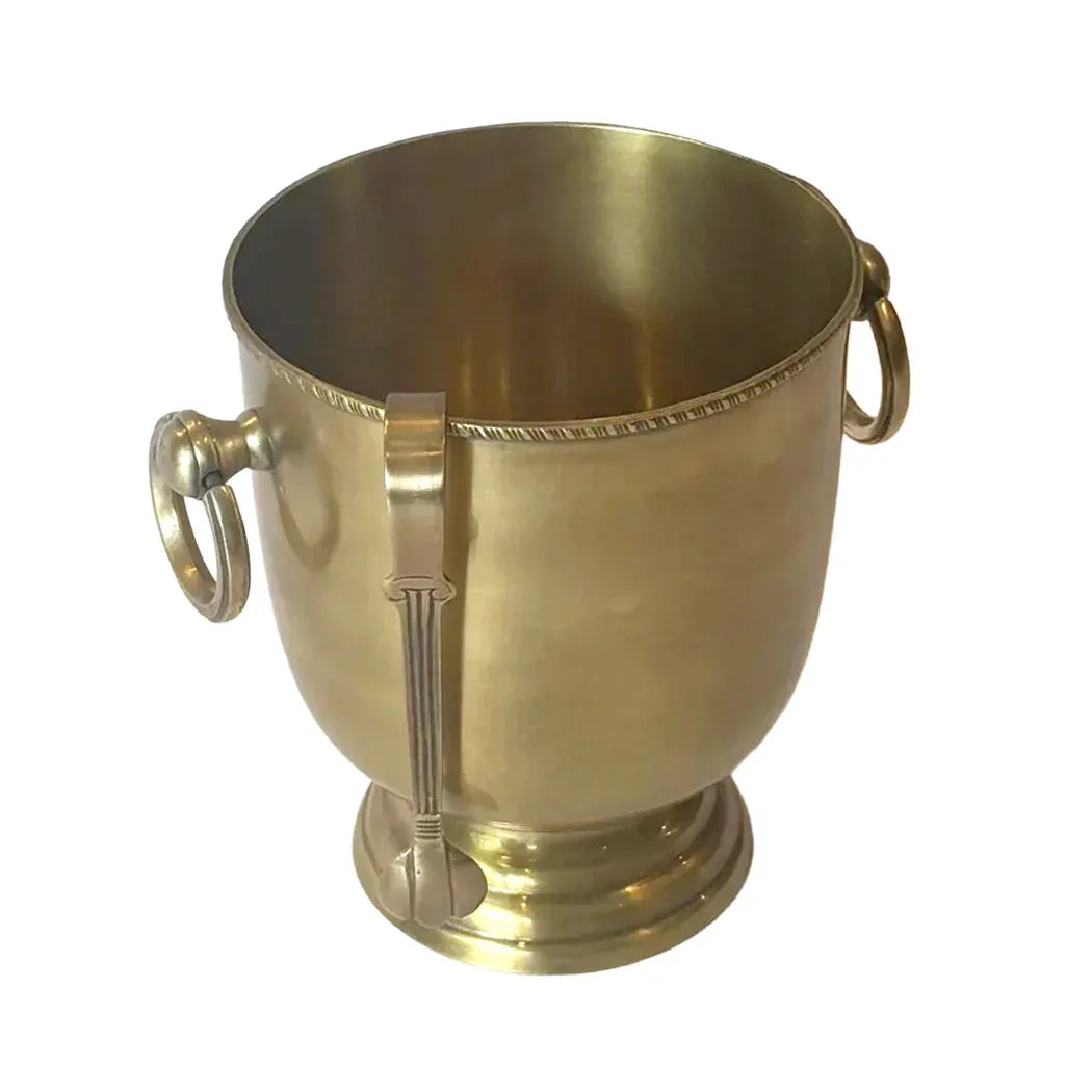 Ice Bucket - Brass Rings - Pewter