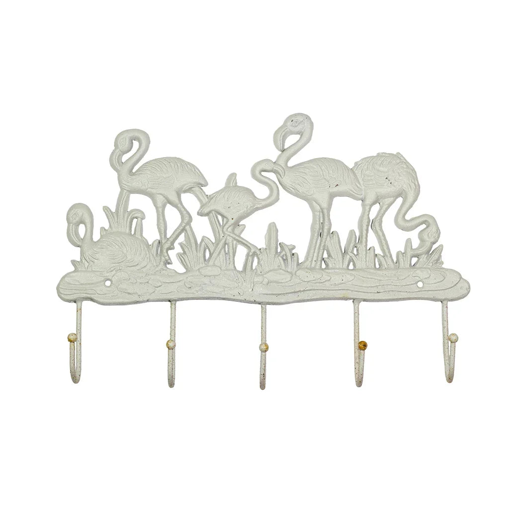 Iron Hook - 5 Hook Flamingos - Iron