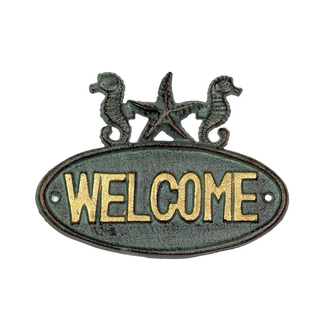 Iron Sign - Welcome Nautical - Metal