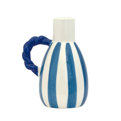 Jug - Blue Lines 16.5cm - Ceramic