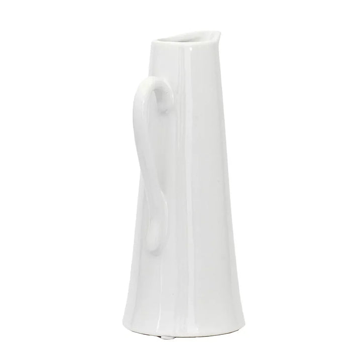 Jug - Ceramic White Smooth Tall - Ceramic