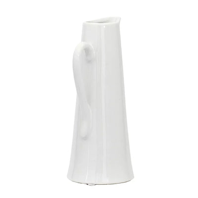 Jug - Ceramic White Smooth Tall - Ceramic