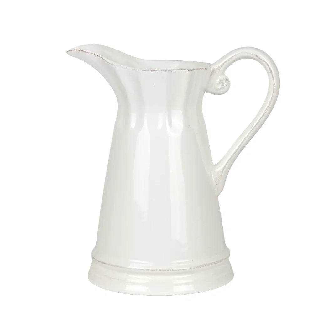 Jug - Ceramic White Vintage 23cm - Ceramic