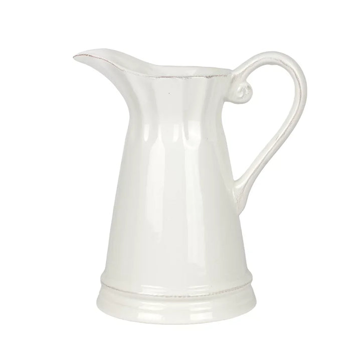 Jug - Ceramic White Vintage 23cm - Ceramic