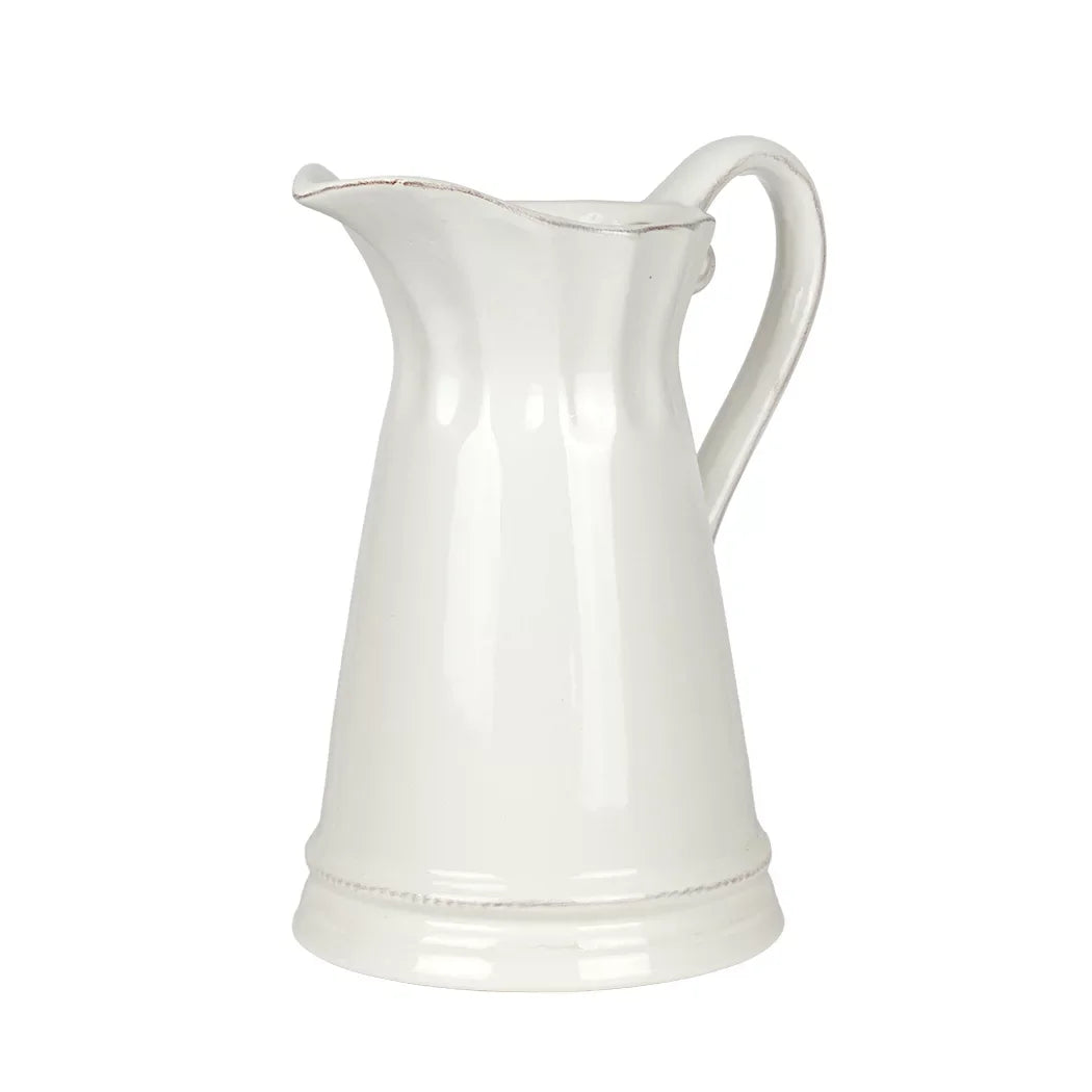 Jug - Ceramic White Vintage 23cm - Ceramic