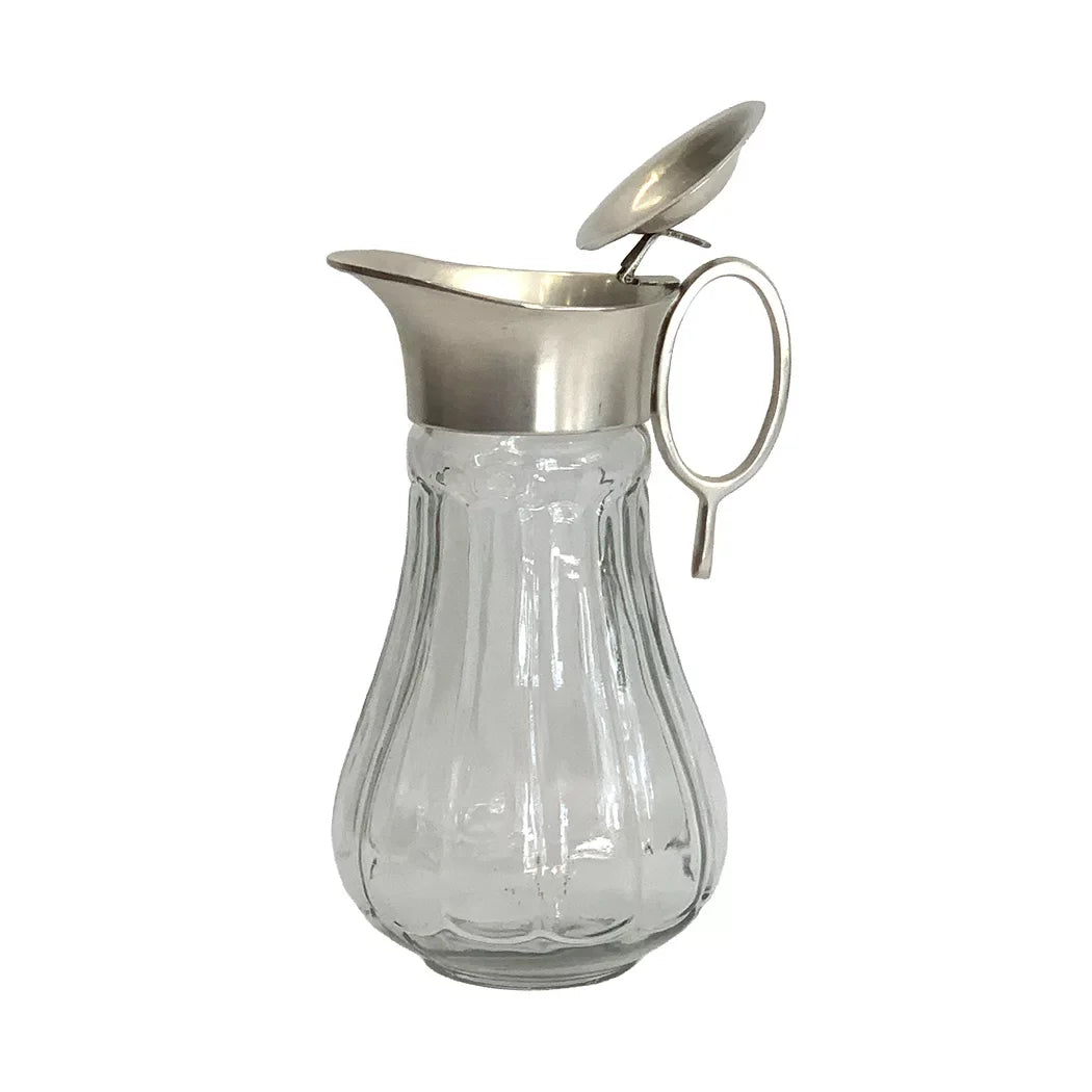 Jug - Silver &amp; Glass Simplicity - Pewter