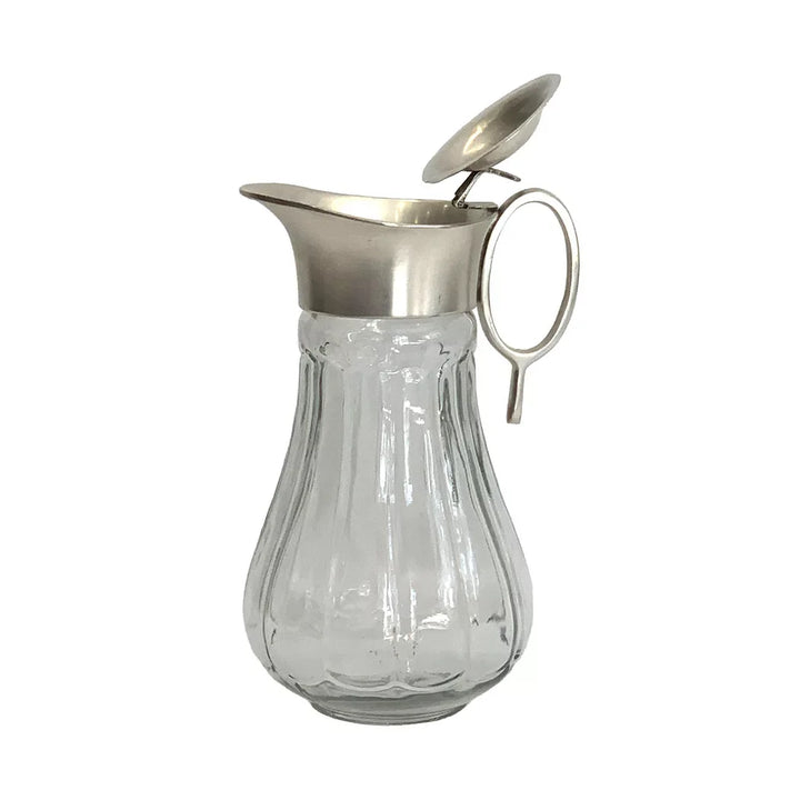 Jug - Silver &amp; Glass Simplicity - Pewter