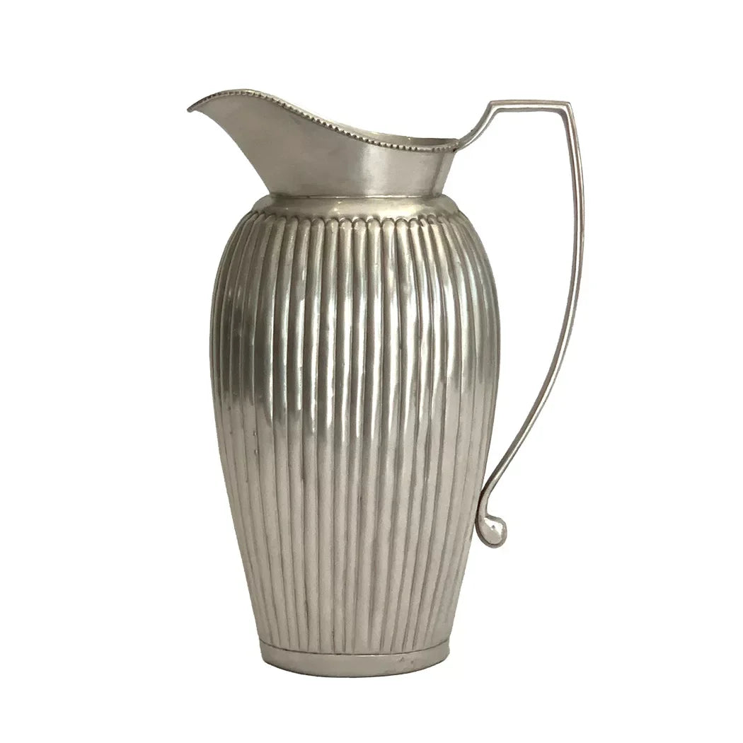 Jug - Silver Lines Beaded - Pewter