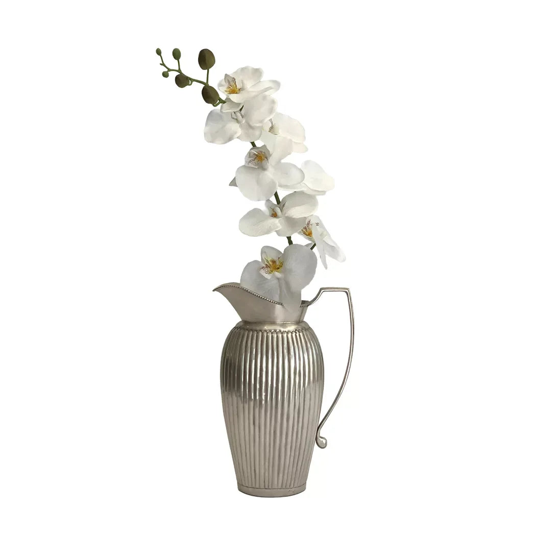 Jug - Silver Lines Beaded - Pewter