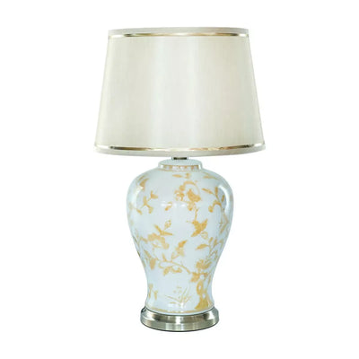 Lamp Ceramic Yellow Blossoms Ceramic