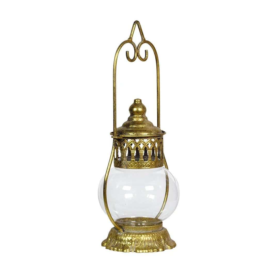 Lantern - Golden Ball Glass 34cm - Iron