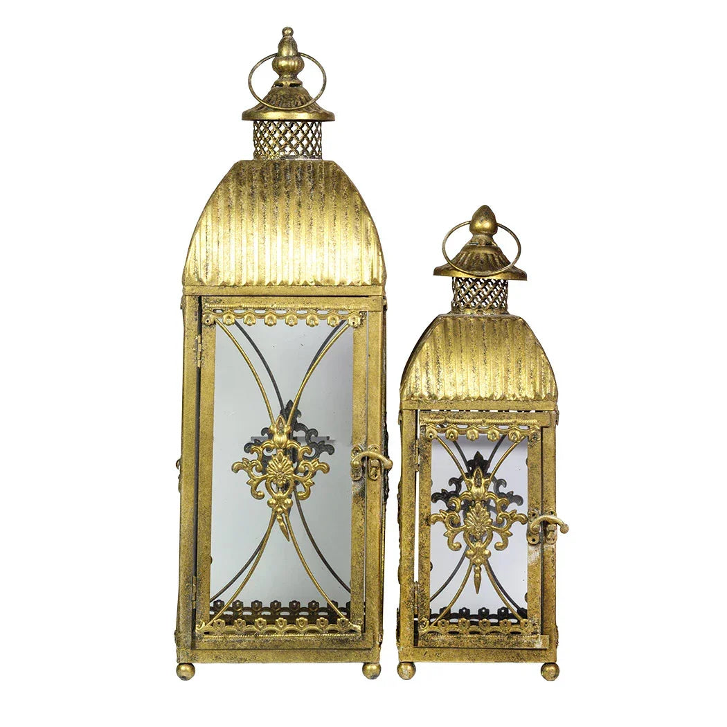 Lantern Set of 2 - Golden Royal - Iron