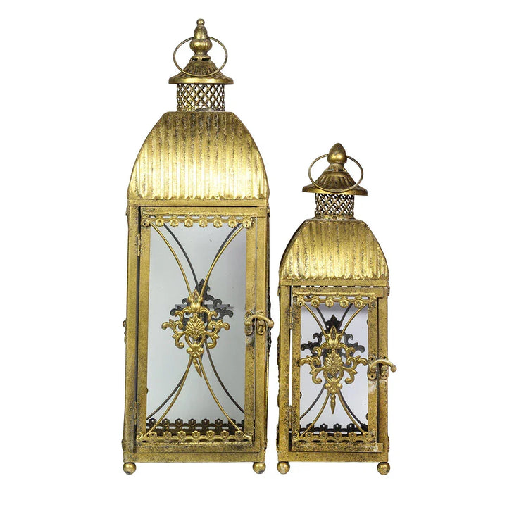 Lantern Set of 2 - Golden Royal - Iron