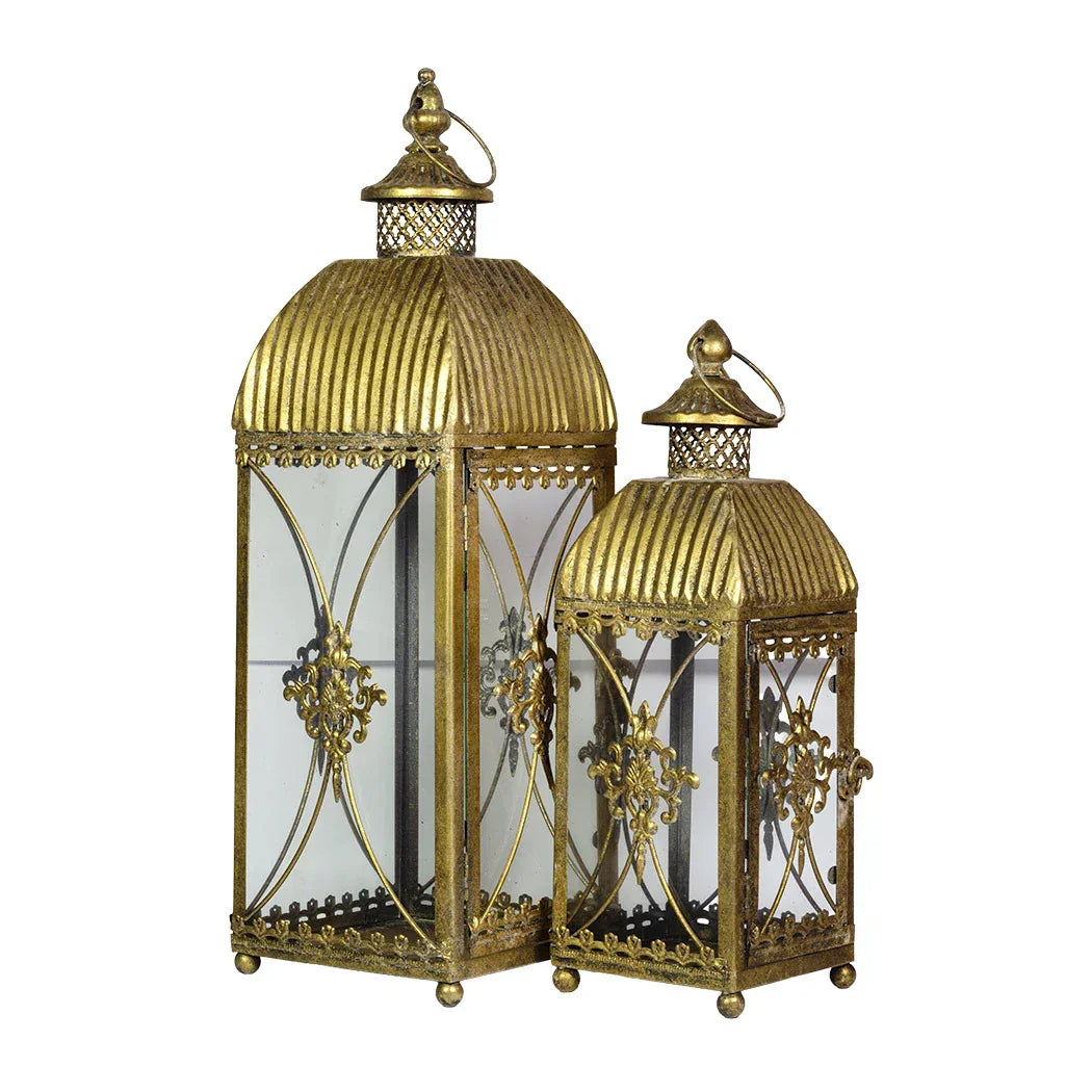 Lantern Set of 2 - Golden Royal - Iron
