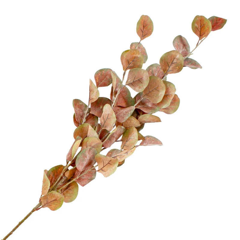 Leaf Branch - Eucalyptus Dried Autumn Pink 92cm - Herb Ball