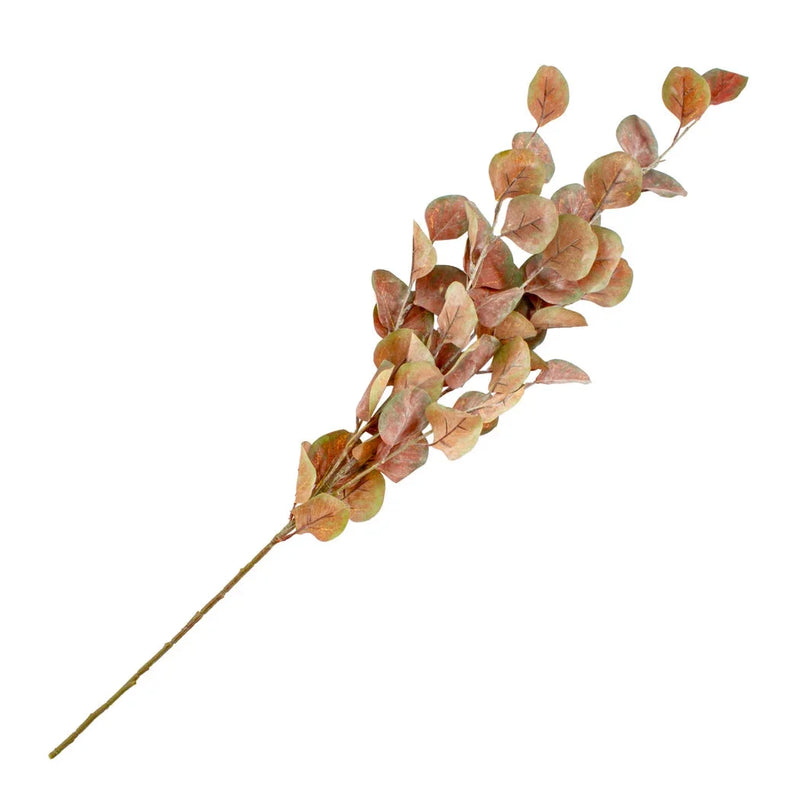 Leaf Branch - Eucalyptus Dried Autumn Pink 92cm - Herb Ball