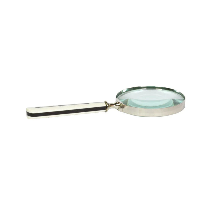 Magnifying Glass - Black Dashing Dots - Pewter