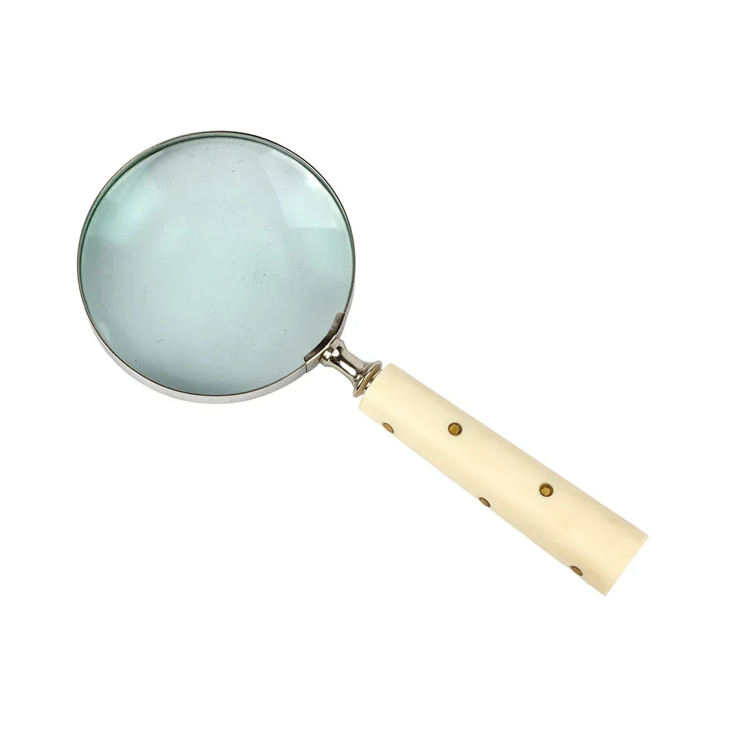 Magnifying Glass - Golden Dots - Pewter