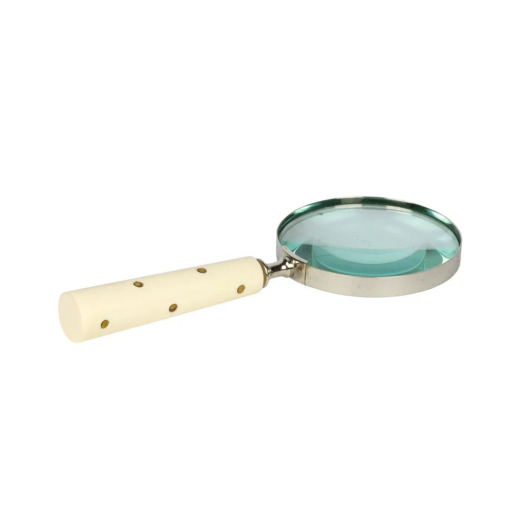 Magnifying Glass - Golden Dots - Pewter