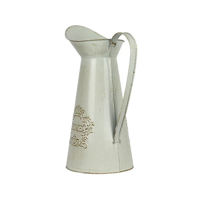 Metal Jug - Tall Cream Carden 35cm - Metal
