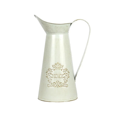 Metal Jug - Tall Cream Carden 35cm - Metal
