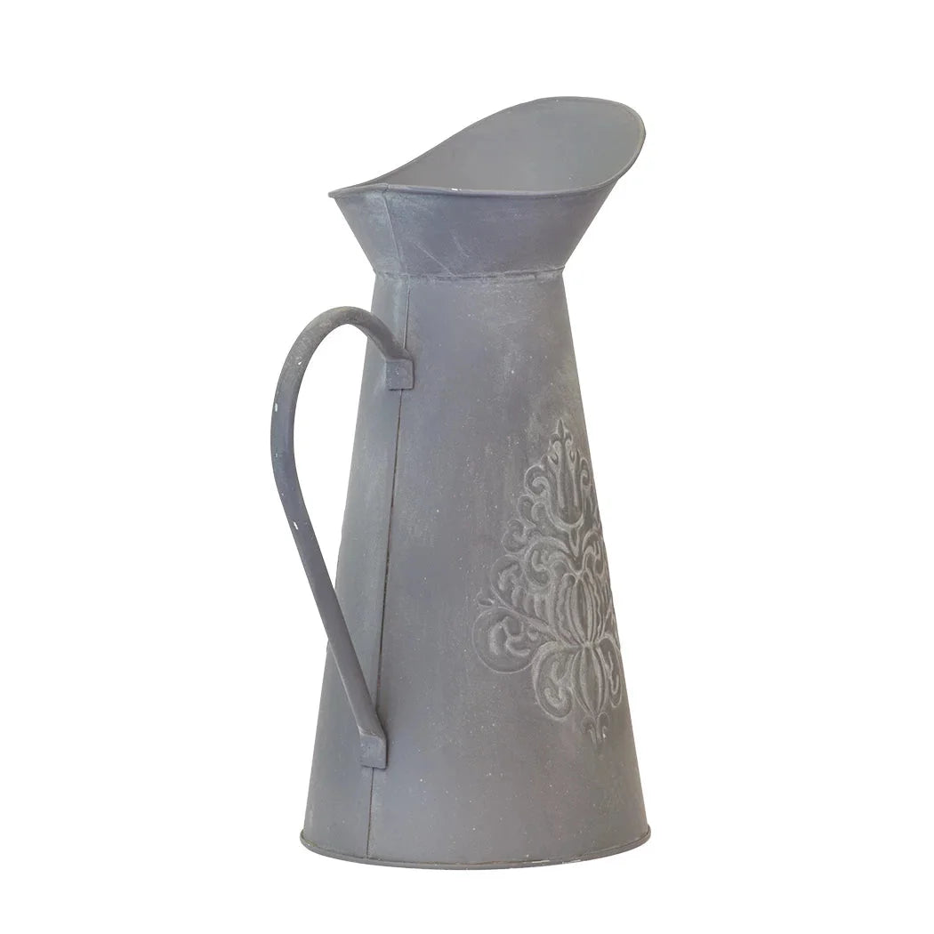 Metal Jug - Tall Grey 35cm - Metal