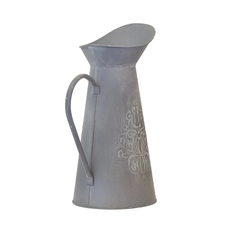 Metal Jug - Tall Grey 35cm - Metal