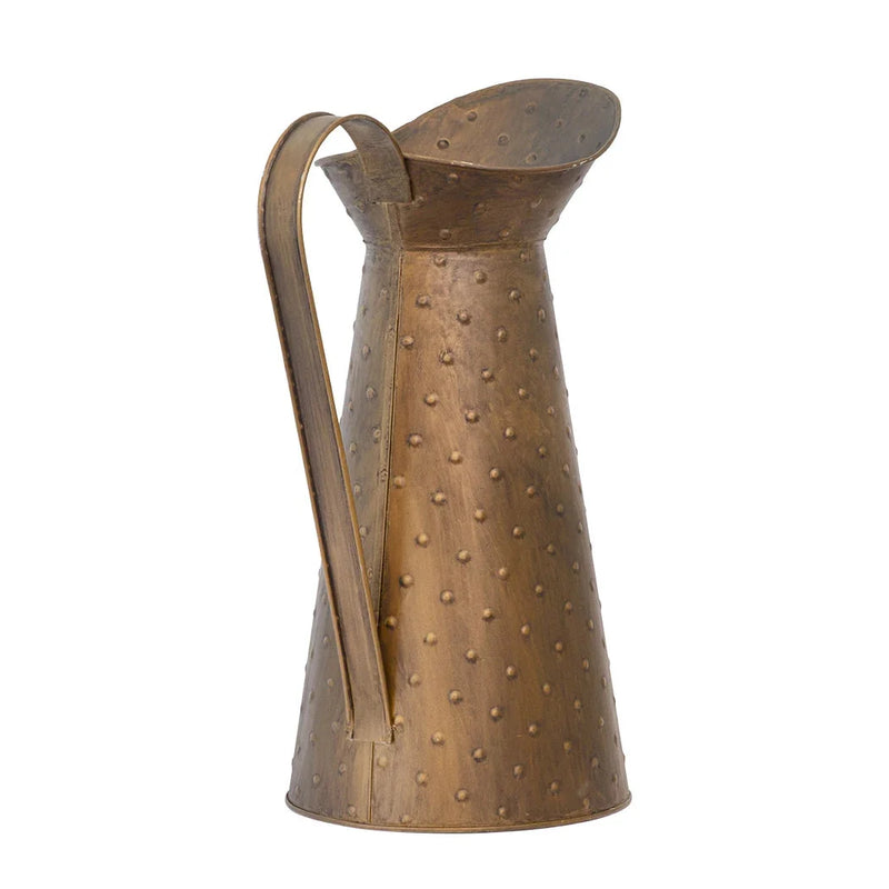 Metal Jug - Tall Studded 35cm - Metal