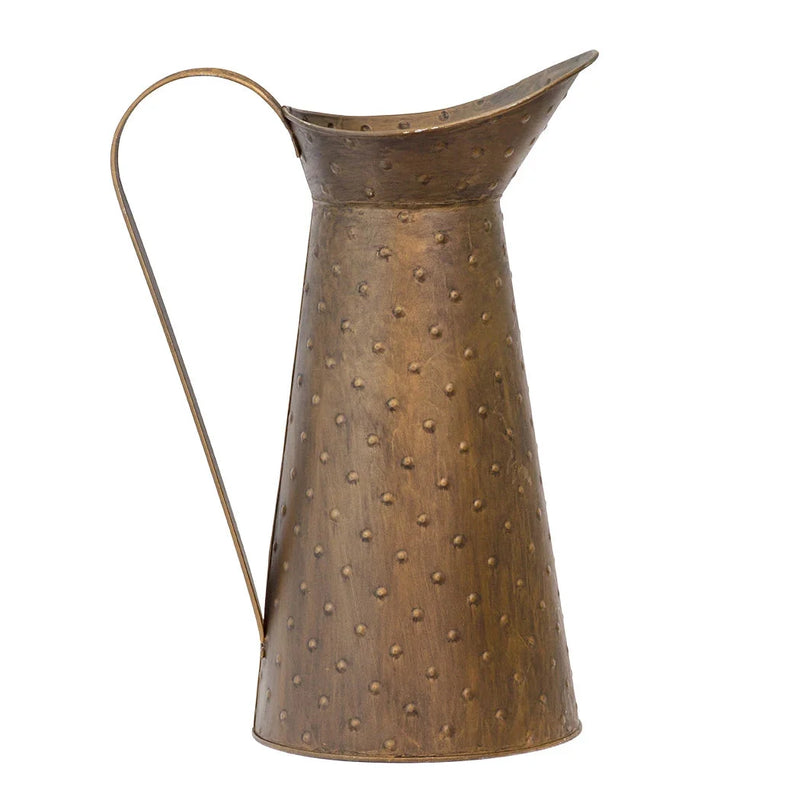 Metal Jug - Tall Studded 35cm - Metal