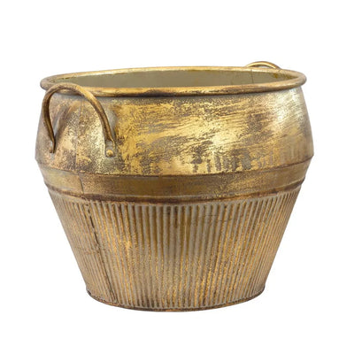 Metal Pot - Golden Basket 27cm Iron