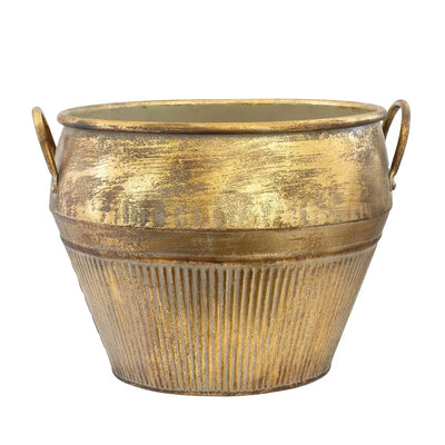 Metal Pot - Golden Basket 27cm Iron