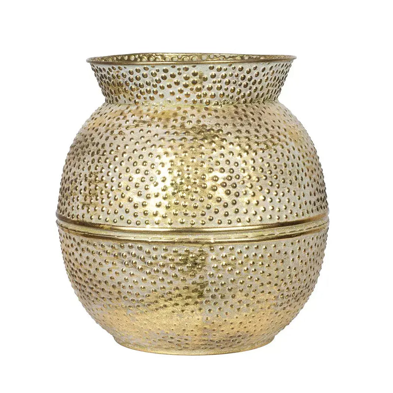 Metal Pot - Golden Pot Dots 31cm - Iron