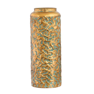 Metal Vase - Bronze Cylinder 48cm - Iron