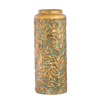Metal Vase - Bronze Cylinder 48cm - Iron