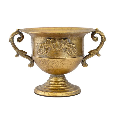 Metal Vase - Gold Handled Fatty Emblem(Vase Only) Iron