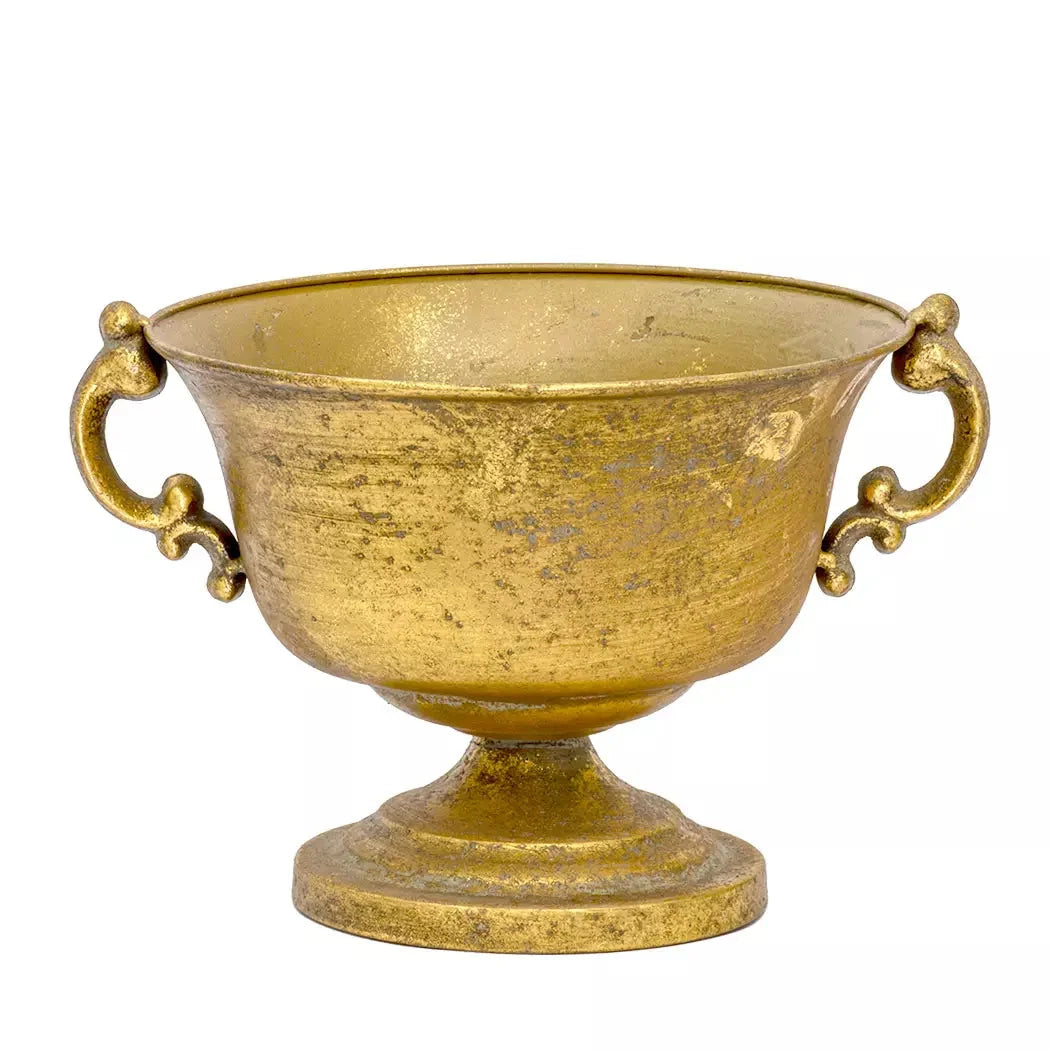 Metal Vase - Gold Handled Fatty (Vase Only) - Iron