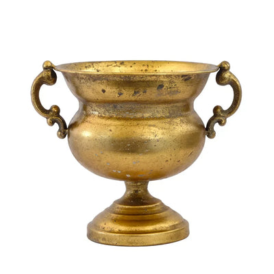 Metal Vase - Gold Handled Layered Fatty (Vase Only) Iron