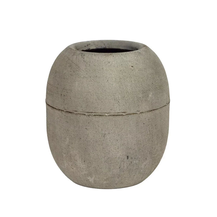Metal Vase - Grey Pod 16cm - Iron
