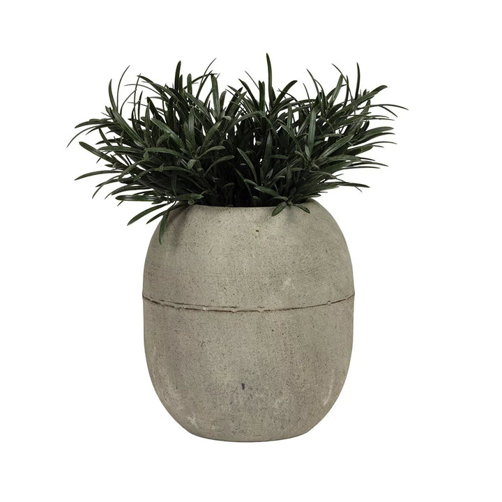 Metal Vase - Grey Pod 16cm - Iron