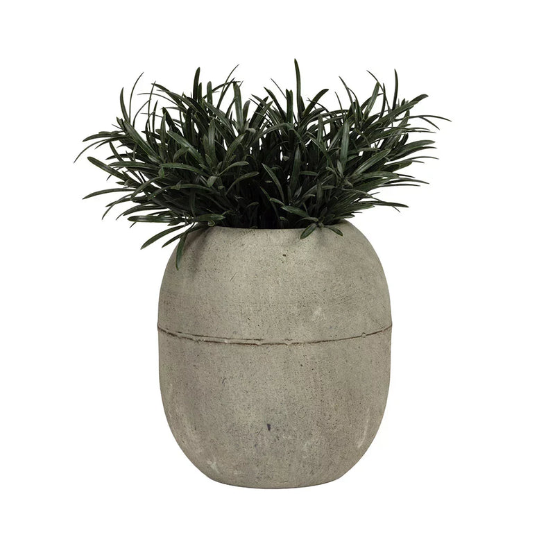 Metal Vase - Grey Pod 16cm - Iron