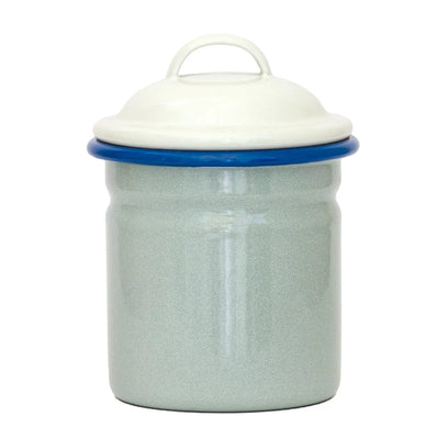 Canister - Enamel Pot with Lid Various Colours