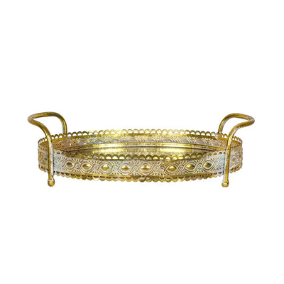 Mirror Tray - Oval Gold - Iron