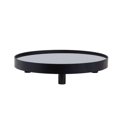 Mirror Tray - Round Black 25cm - Pewter