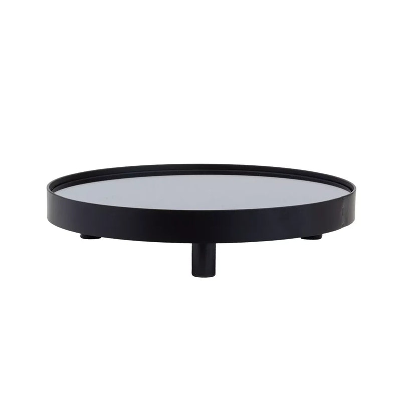 Mirror Tray - Round Black 25cm - Pewter