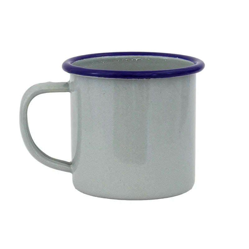 Mug - Enamel Duckegg Blue Rim 375ml - Enamel