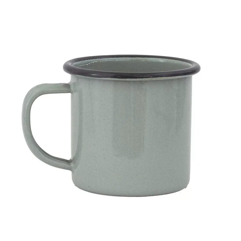 Mug - Enamel Duckegg Grey Rim 375ml - Enamel