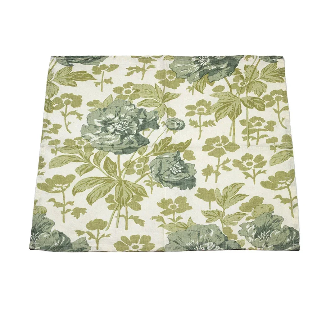 Napkin - Floral Greens Linen - Linen