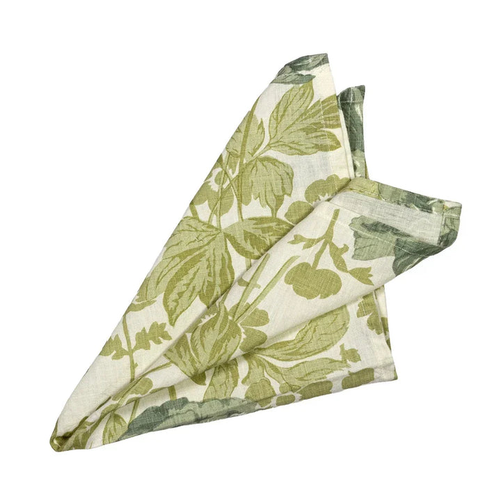 Napkin - Floral Greens Linen - Linen